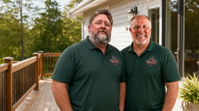 Bill Session and Tony Beal wearing All-Pro Metro East Construction shirts