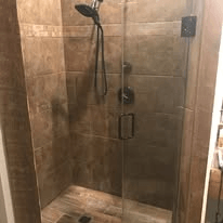 Tiled walk-in shower visual used to explain bathroom scope questions